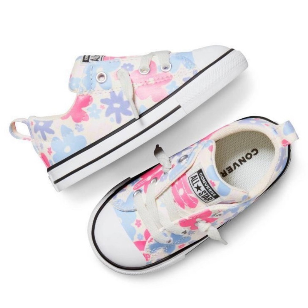 Converse Kids Sneakers - Pink and Blue Floral